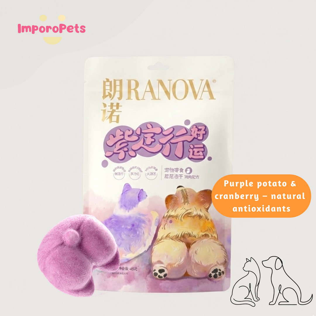 Ranova Dog Treat Freeze Dried Cuttie Butt Chicken Recipe Natural Complementary Food for Dogs Cats