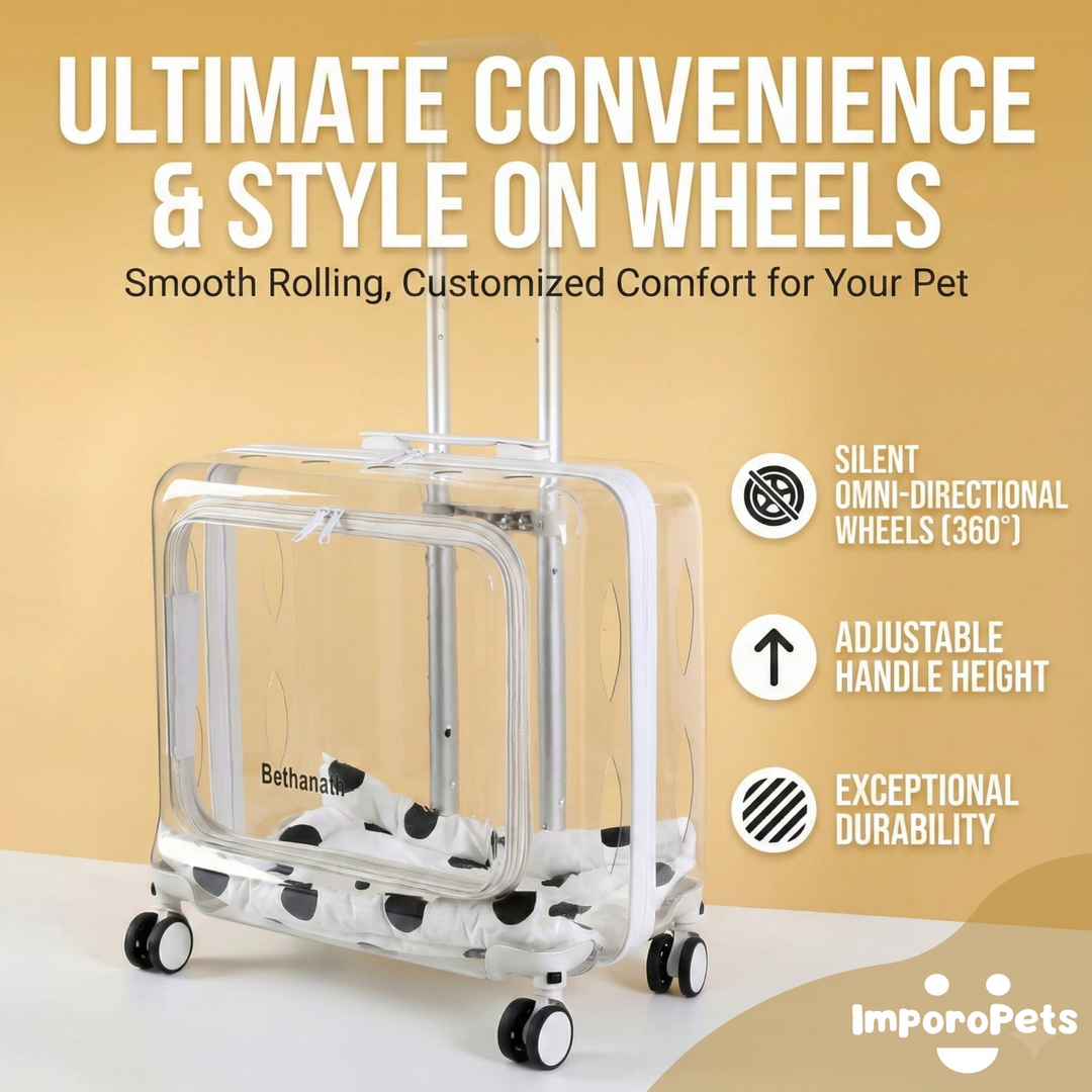 Pet Carrier Lightweight Outdoor Travel Trolley Panoramic 360Β° View for Cats & Dogs
