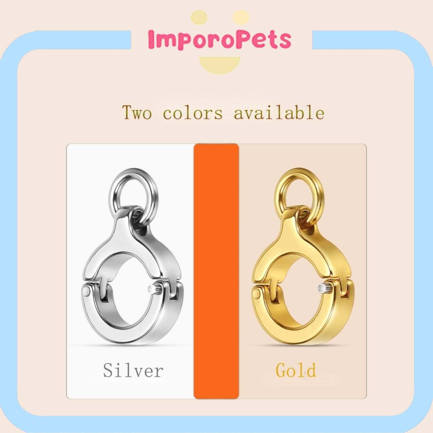 ImporoPets Training Ring Legband For Bird Parrot Stainless Steel With Engraving (max:5charactors+mobile number)