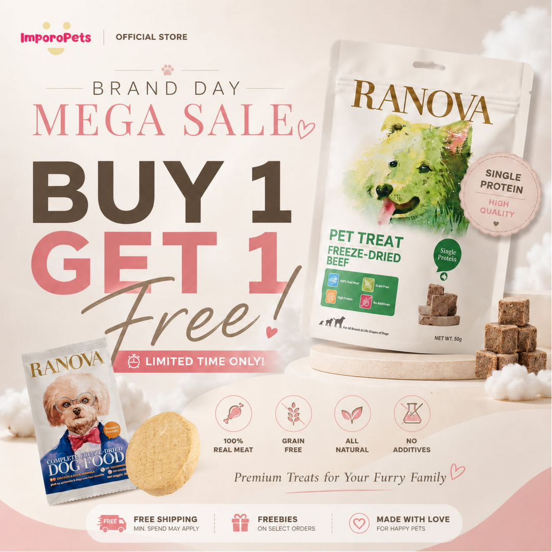 Ranova Dog Treat Real Meat Freeze Dried Salmon/Beef Rich in Omega3 Natural Snack For Dogs