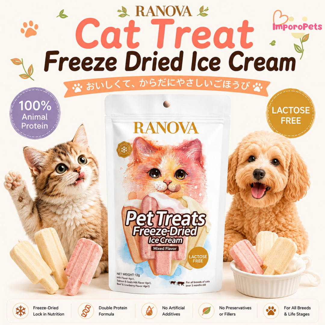 Ranova Cat Treat Freeze Dried Ice Cream Bites Mixed Flavors Healthy Snack For Dogs Cats