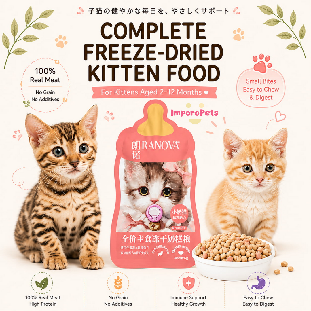 Ranova Kitten Food Real Meat Freeze Dried Kitten Food Chicken Protein Rich Cat Food for Cats Kittens
