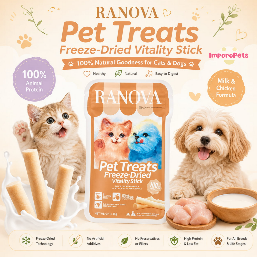 Ranova Cat Treat Freeze Dried Vitality Sticks Support Gut Digestion Functional Snack For Cats Dogs