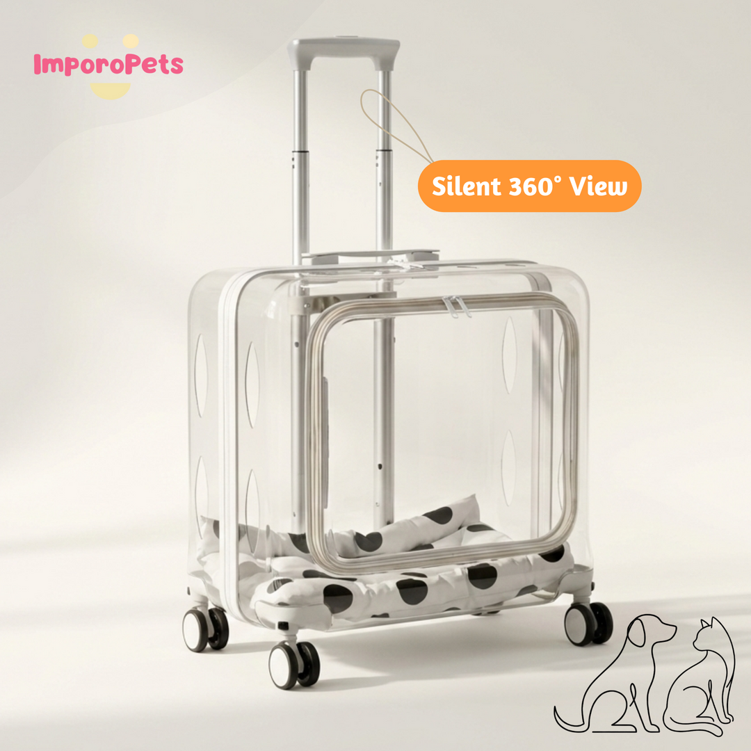 Pet Carrier Lightweight Outdoor Travel Trolley Panoramic 360° View for Cats & Dogs