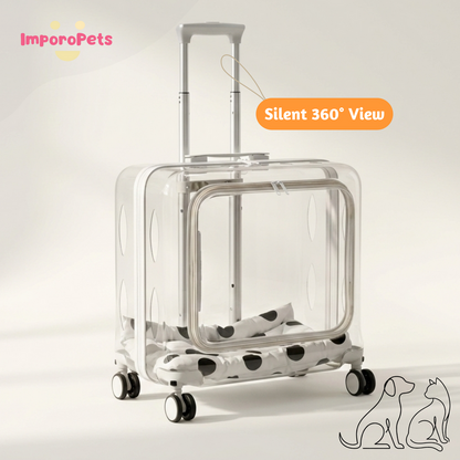 Pet Carrier Lightweight Outdoor Travel Trolley Panoramic 360° View for Cats & Dogs
