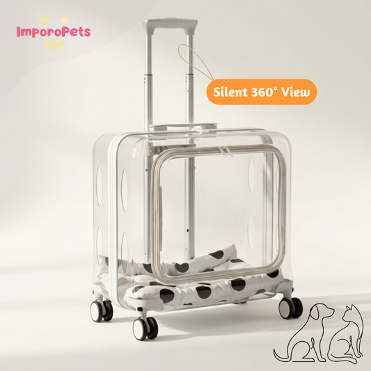 Pet Carrier Lightweight Outdoor Travel Trolley Panoramic 360° View for Cats & Dogs