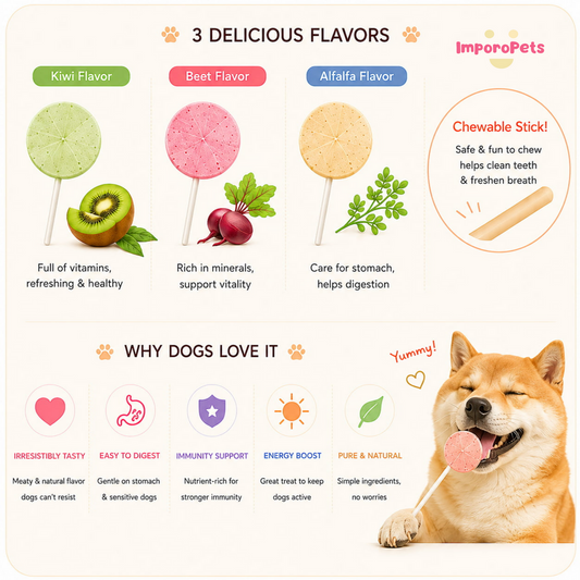 Ranova Dog Treat Lollipop Freeze Dried Digestive Health Hairball Control Reward Snack For Dogs
