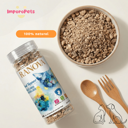 RANOVA 100% Pure Meat Freeze-Dried Food Topper for Cats & Dogs
