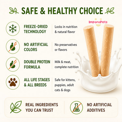 Ranova Cat Treat Freeze Dried Vitality Sticks Support Gut Digestion Functional Snack For Cats Dogs