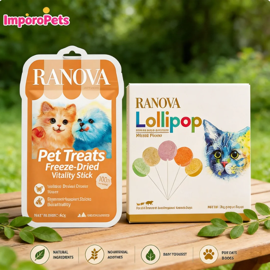 Ranova Cat Dog Treat Fresh Breath and Happy Tummy-All in One Set! Daily Wellness Hero Snack for Cats Dogs