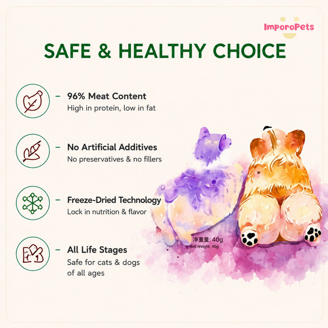 Ranova Dog Treat Freeze Dried Cuttie Butt Chicken Recipe Natural Complementary Food for Dogs Cats