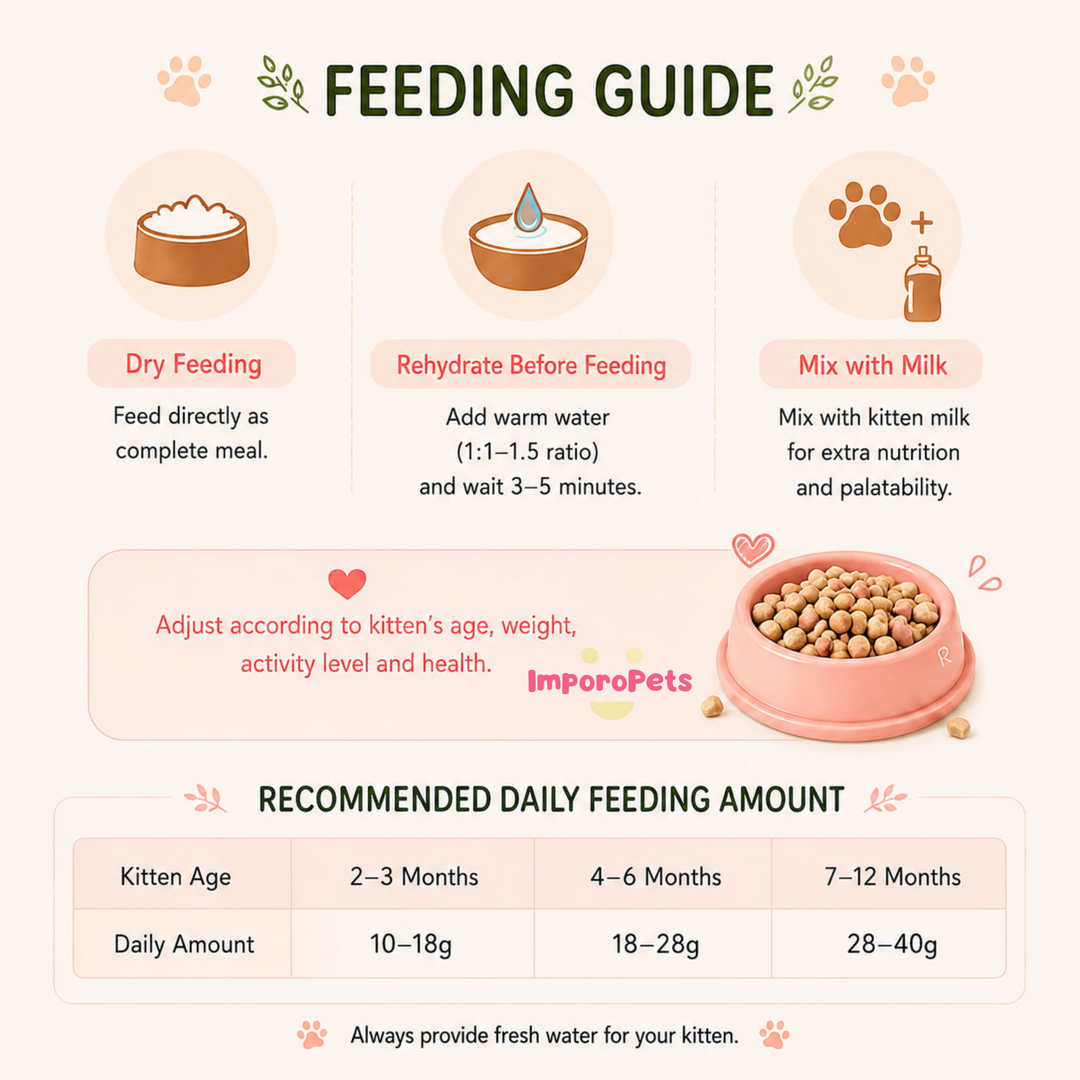 Ranova Kitten Food Real Meat Freeze Dried Kitten Food Chicken Protein Rich Cat Food for Cats Kittens