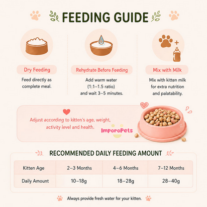 Ranova Kitten Food Real Meat Freeze Dried Kitten Food Chicken Protein Rich Cat Food for Cats Kittens