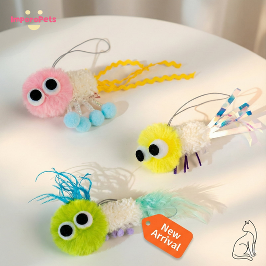 ImporoPets Cute Sheep Fur Cat Plush Toy – Lying Sheep