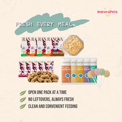 RANOVA Pet Food & Snack Surprise Gift Pack - Lucky Bag 399P