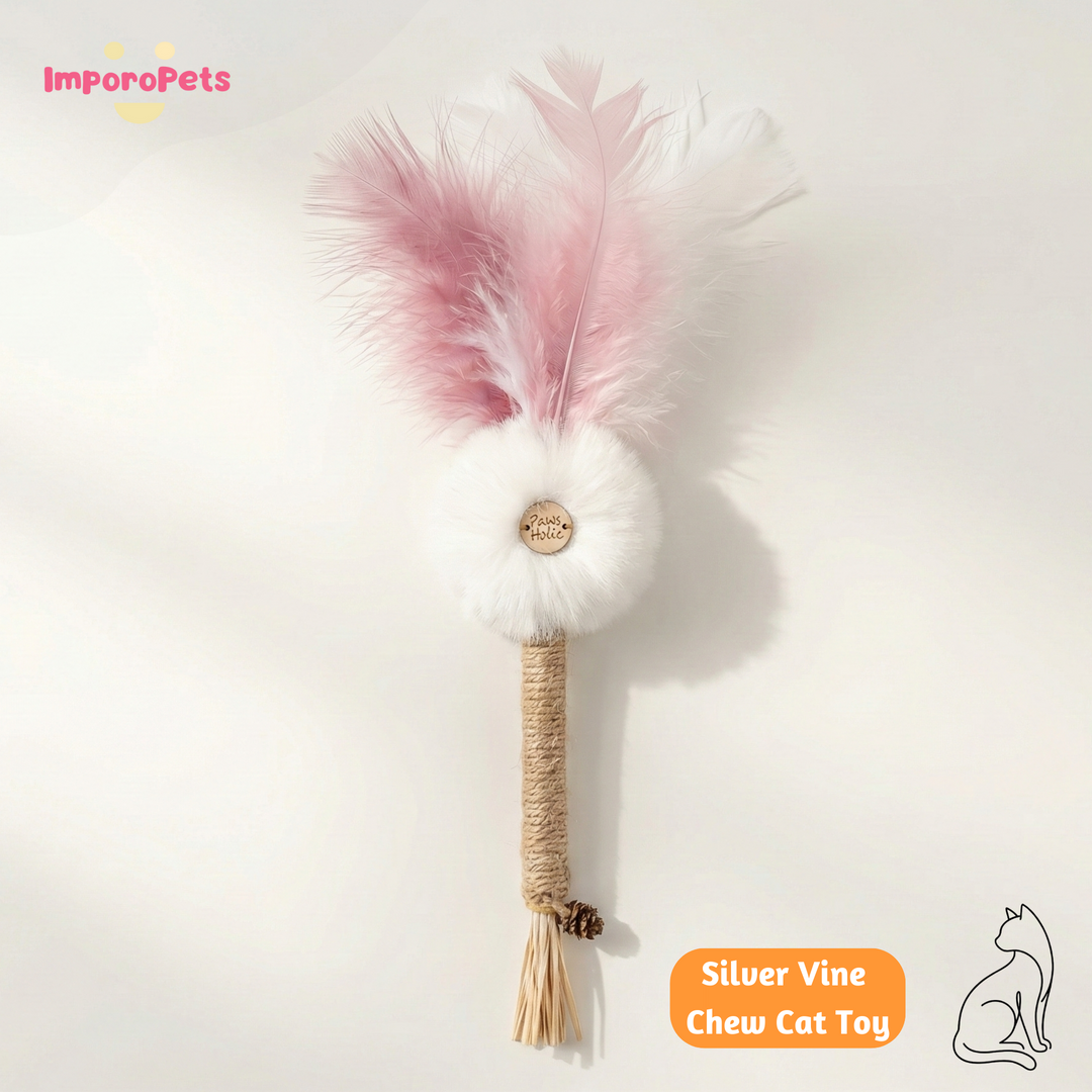 ImporoPets Silver Vine Chew Cat Toy, interactive cat toy, cute cat toy, indoor cat toy