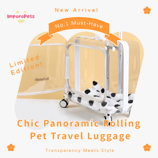 Pet Carrier Lightweight Outdoor Travel Trolley Panoramic 360° View for Cats & Dogs