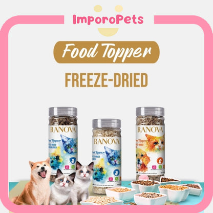 RANOVA 100% Pure Meat Freeze-Dried Food Topper for Cats & Dogs