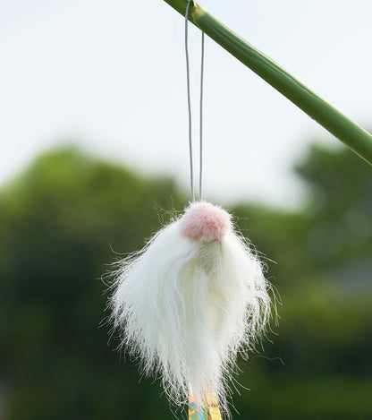 ImporoPets Natural Fur Cat Wand Replacement – Goat Jellyfish