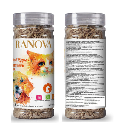RANOVA 100% Pure Meat Freeze-Dried Food Topper for Cats & Dogs
