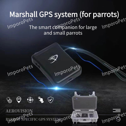 MarshallRadio GPS For birds | Marshall GPS Turbo System for Parrots,Real-time tracking,Precise positioning