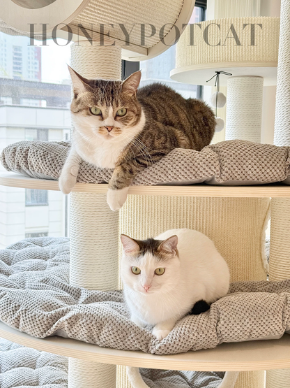 Luxury Huge Cat Climbing Frame Cat House Cat Tree Solid Wood With Spiral Tower Premium Cat Furniture Shipping in 30 Days