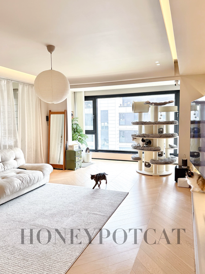 Luxury Huge Cat Climbing Frame Cat House Cat Tree Solid Wood With Spiral Tower Premium Cat Furniture Shipping in 30 Days