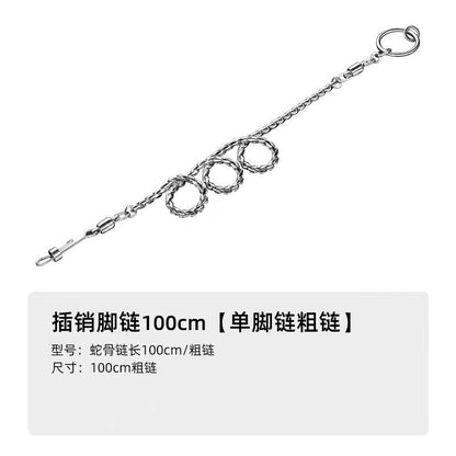 ImporoPets, Chain for Birds|Strong,bite-resistant and smooth Stainless steel snake bone anklet, Toys