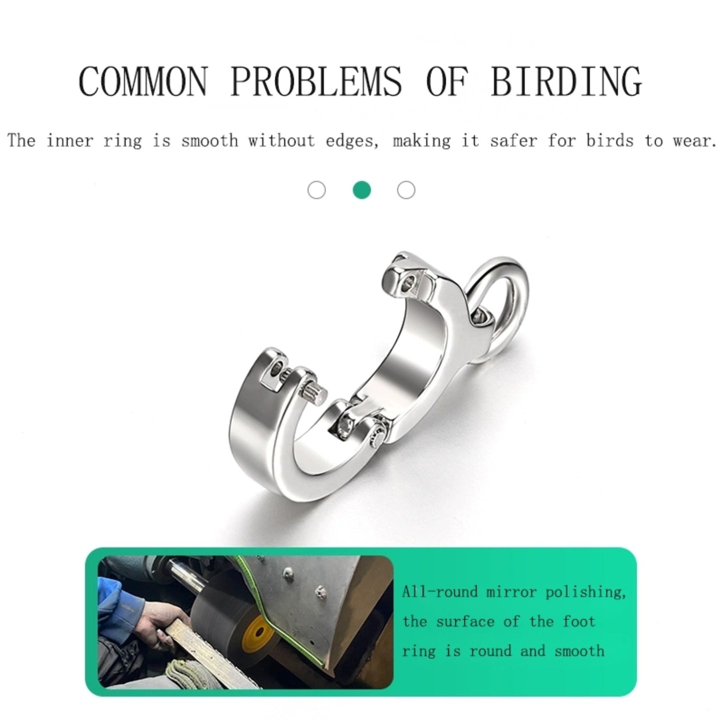 ImporoPets, Training ring for birds, Training ring engraving (max: 5 charactors + mobile number)Toys