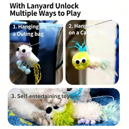 ImporoPets Cute Sheep Fur Cat Plush Toy – Lying Sheep