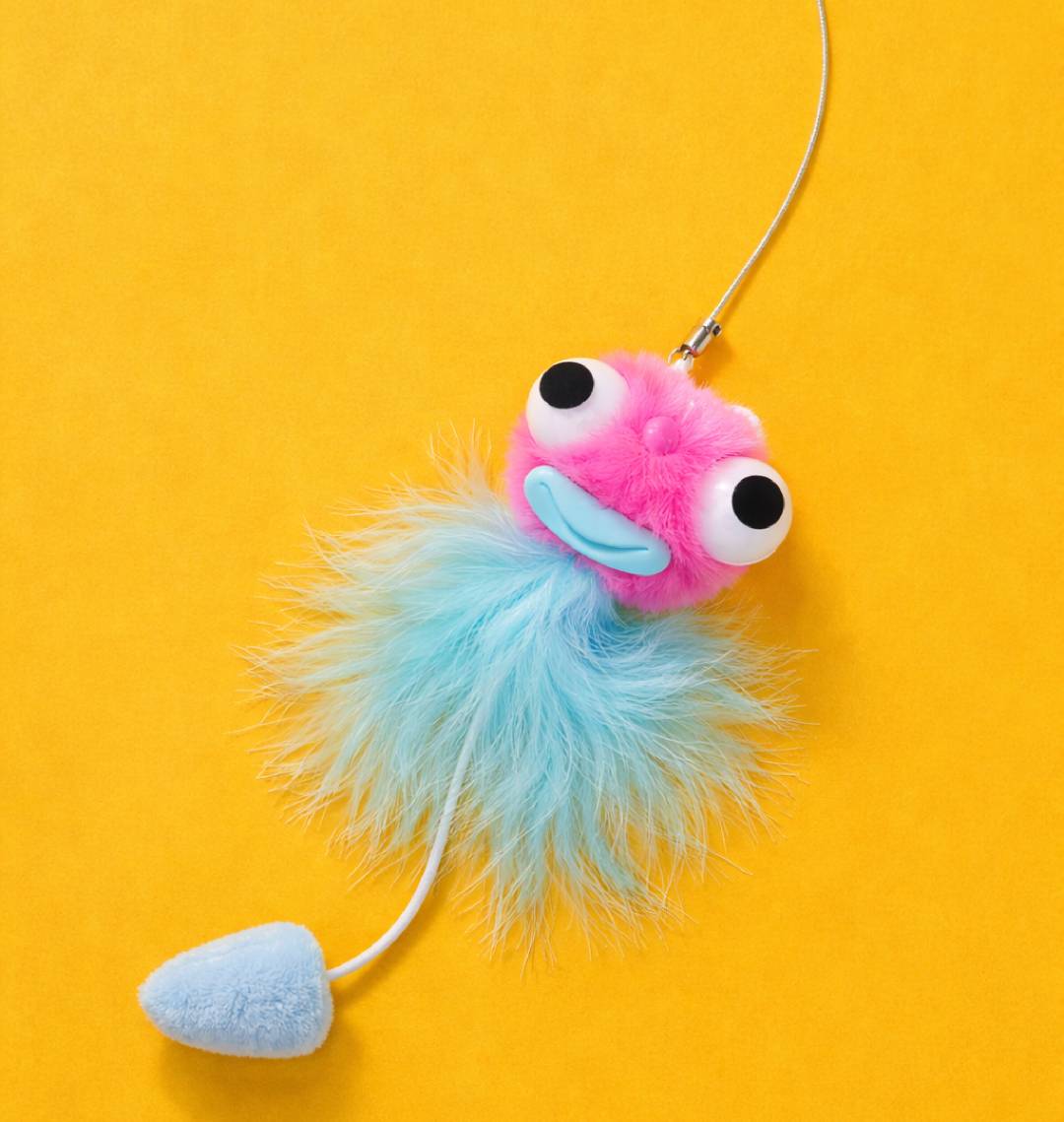 ImporoPets Handmade Cat Wand – Cute Monster, Cat Wand Replacement Head