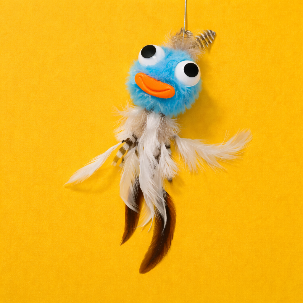 ImporoPets Handmade Cat Wand – Cute Monster, Cat Wand Replacement Head