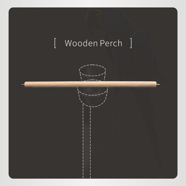 Foldable Stainless Steel Tripod Parrot Stand for Large Birds–Adjustable with 304 Feeding Bowls