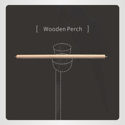 Foldable Stainless Steel Tripod Parrot Stand for Large Birds–Adjustable with 304 Feeding Bowls