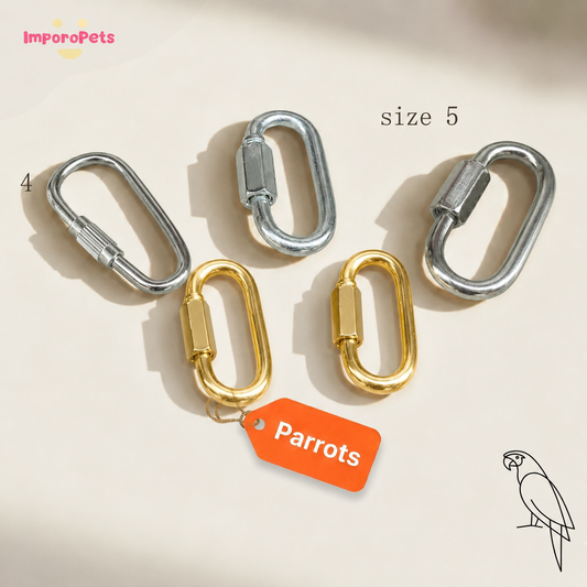 ImporoPets Gold/Silver G-Ring For Bird Parrot (Macaws, Sun Conures, African macaws, etc.)